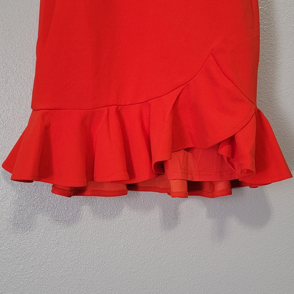Hello Molly Red Ruffle Mini Dress - Picture 3 of 8
